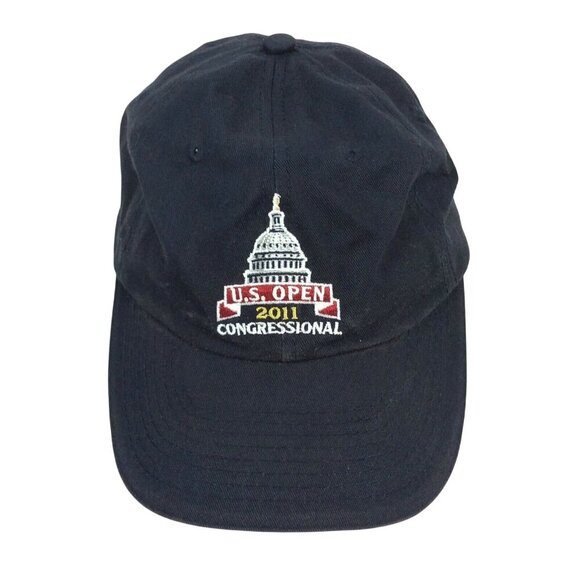 US Open 2011 Congressional Golf Tournament USGA Adjustable Blue Hat Cap - Picture 1 of 6